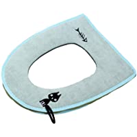 AMOYER Suavemente Caliente WC Cubierta Almohadilla del Asiento Tapa con Cremallera De Dibujos Animados del Gato Asiento…